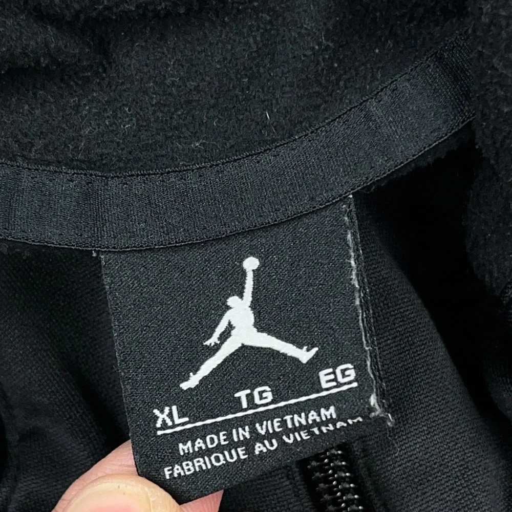 Jordan Hoodie Men XL Black Sweatshirt Jump Man Performance Full Zip Athletic Fit